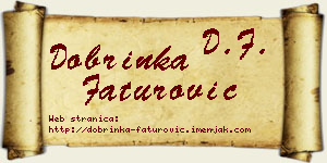 Dobrinka Faturović vizit kartica
